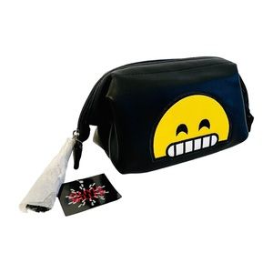 Olivia Miller Emoji Cosmetic Makeup Bag Pencil Case Travel Toiletry Pouch NWT